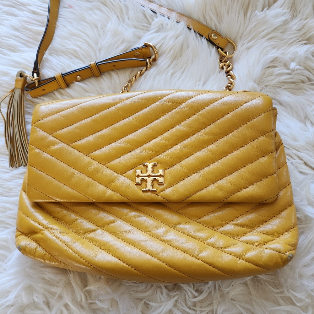 tory burch kira chevron leather shoulder bag
